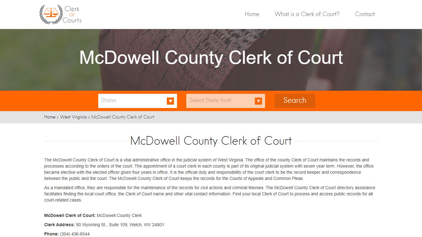 McDowell County Clerk of Court